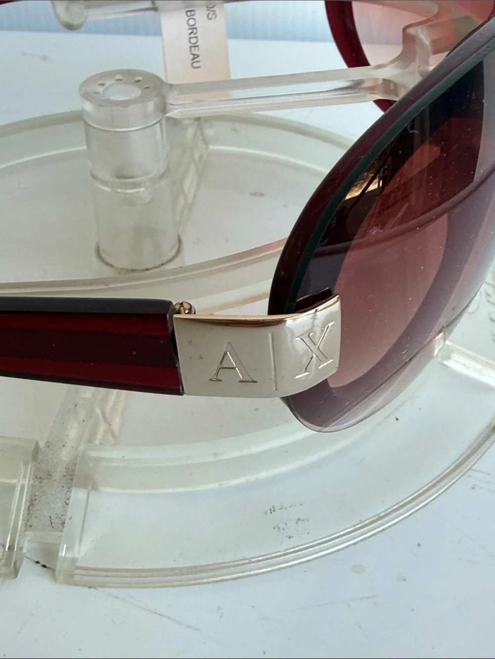 NEW ARMANI EXCHANGE AX010/S Bordeaux Red Sunglasses NEW WITHOUT TAGS